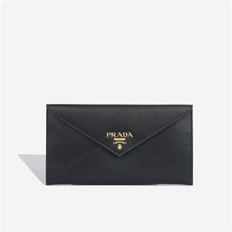 black prada envelope wallet|Prada zipper wallet.